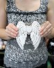Αγγελικά Φτερά Ξύλινα Σκαλιστά Καρδιά 15cm Για το σαλόνι